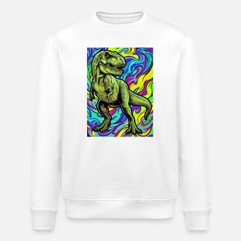 Dinosaurier - Stanley/Stella Unisex Bio-Sweatshirt ROLLER - Weiß