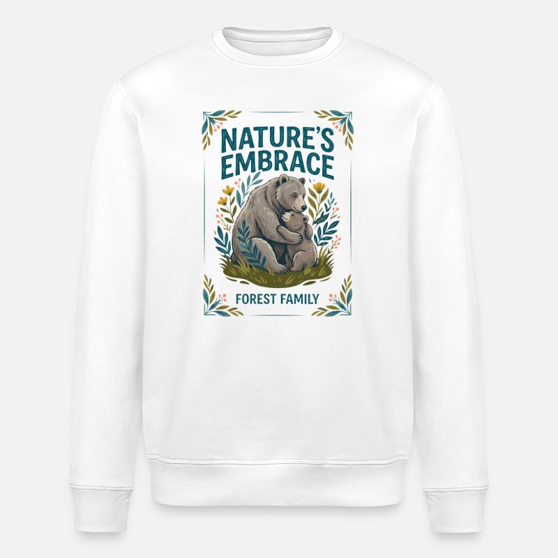 Bärenfamilie - Stanley/Stella Unisex Bio-Sweatshirt ROLLER - Weiß