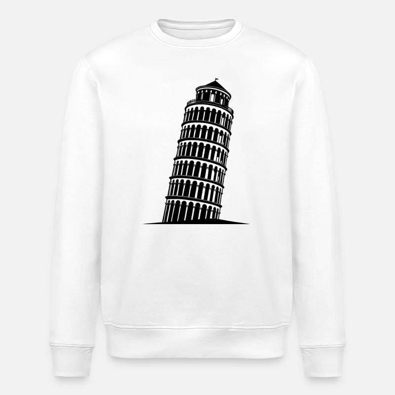 Tour penchée de Pise - Sweat bio ROLLER Stanley/Stella Unisexe - blanc