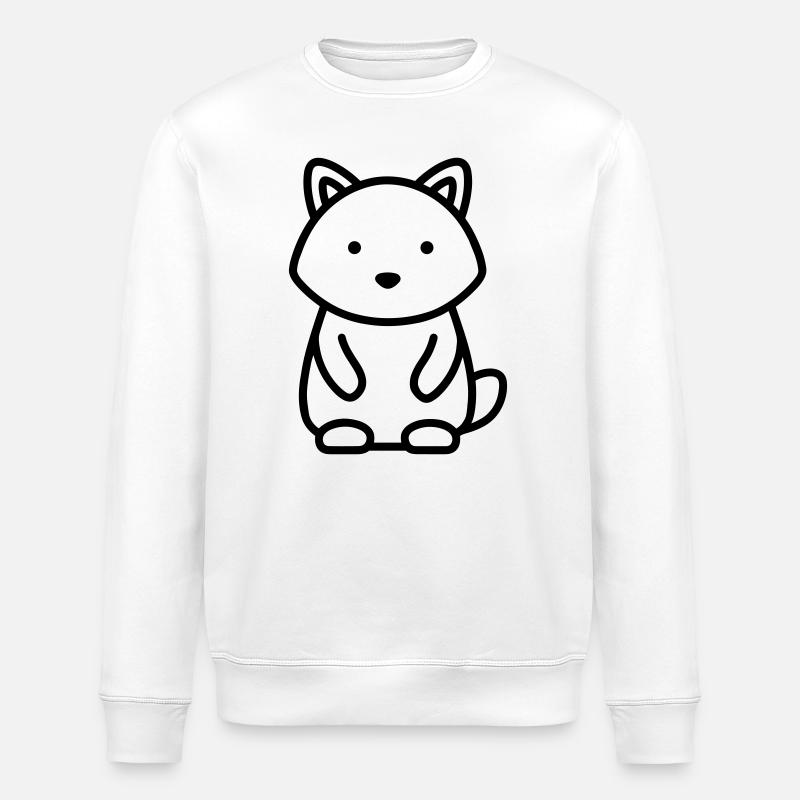 Waschbär - Stanley/Stella Unisex Bio-Sweatshirt ROLLER - Weiß