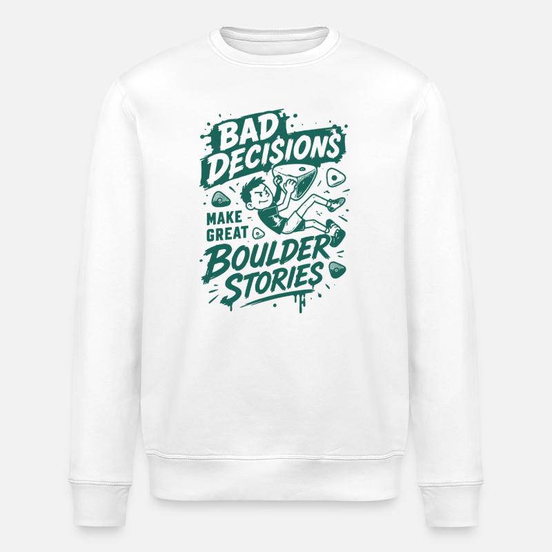 Bouldering Therapy Better Holds - Stanley/Stella Unisex Bio-Sweatshirt ROLLER - Weiß
