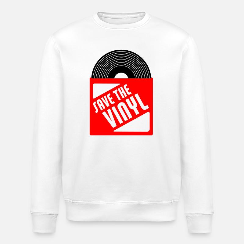 save the vinyl - Stanley/Stella Unisex Bio-Sweatshirt ROLLER - Weiß