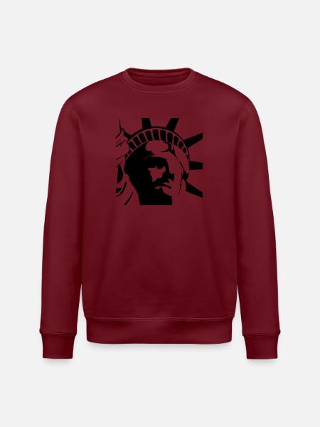 Unique Liberty Statue Design - Stanley/Stella ROLLER Unisex Organic Sweatshirt - white