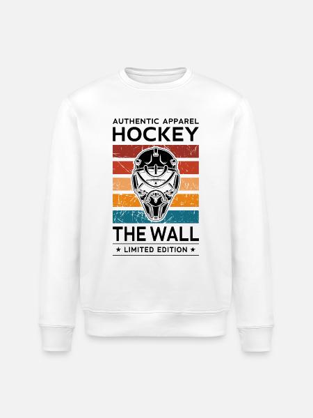 Hockey the Wall - Stanley/Stella ROLLER Unisex Organic Sweatshirt - white