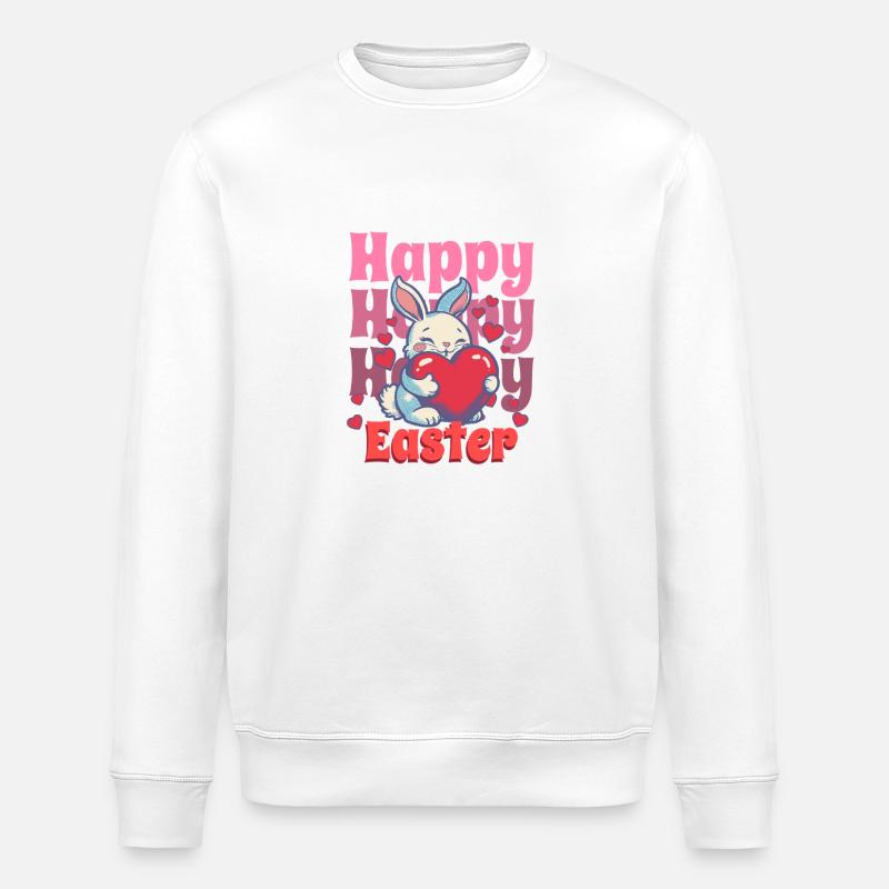 Frohe Ostern liebes Hase - Stanley/Stella Unisex Bio-Sweatshirt ROLLER - Weiß