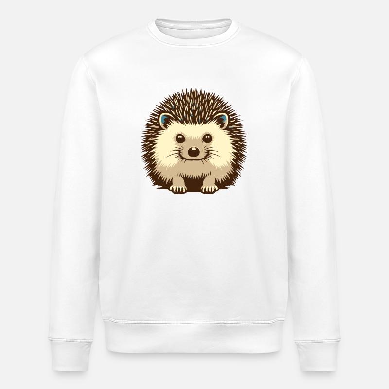 Hedgehog - Stanley/Stella ROLLER Unisex Organic Sweatshirt - white
