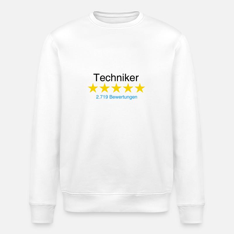 Techniker mit Bewertung - Stanley/Stella Unisex Bio-Sweatshirt ROLLER - Weiß