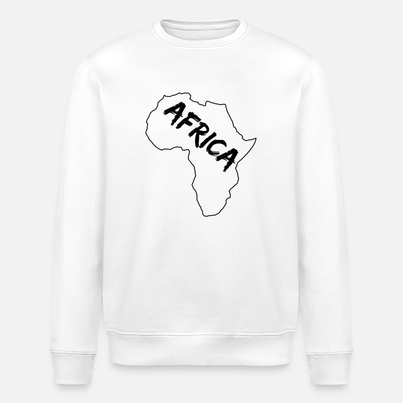 afrika umriss - Stanley/Stella Unisex Bio-Sweatshirt ROLLER - Weiß