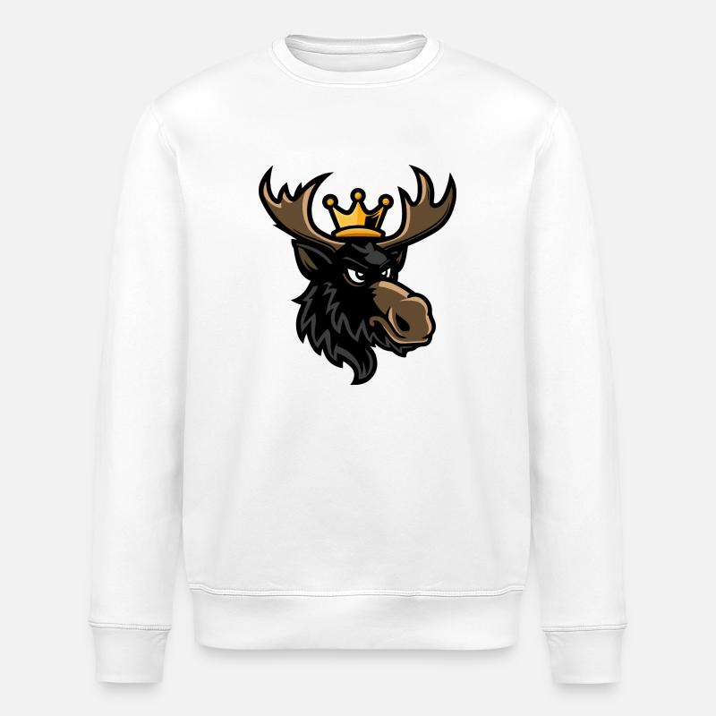Elch Krone - Stanley/Stella Unisex Bio-Sweatshirt ROLLER - Weiß