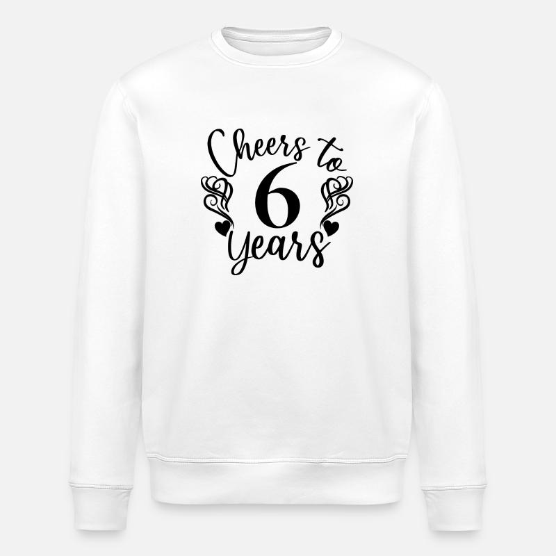 Vive 6 ans 6e anniversaire - Sweat bio ROLLER Stanley/Stella Unisexe - blanc