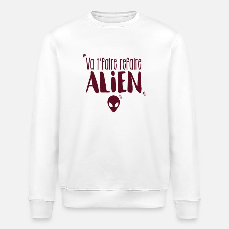 Dikkenek Alien - Sweat bio ROLLER Stanley/Stella Unisexe - blanc