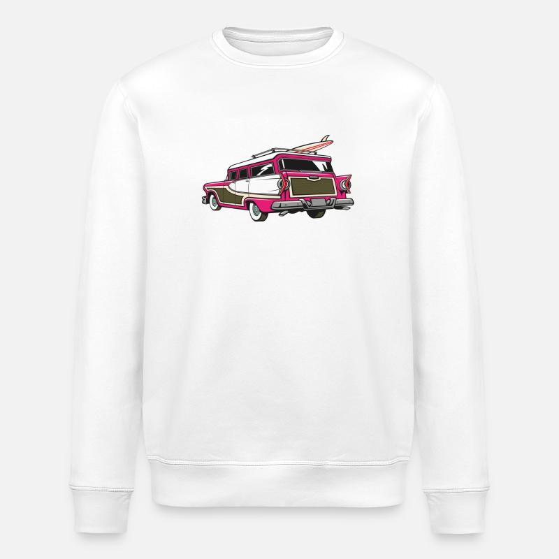 american beach pink - Stanley/Stella Unisex Bio-Sweatshirt ROLLER - Weiß