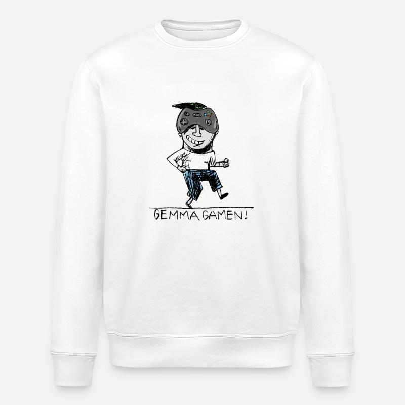 #spreadgaming - Stanley/Stella Unisex Bio-Sweatshirt ROLLER - Weiß