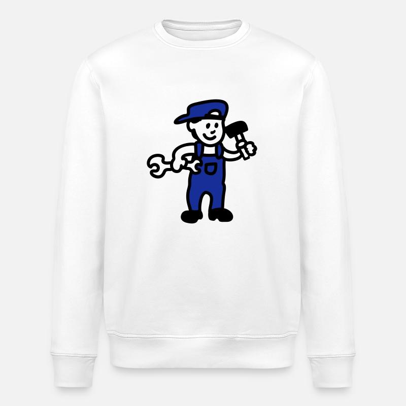 Handwerker - Stanley/Stella Unisex Bio-Sweatshirt ROLLER - Weiß