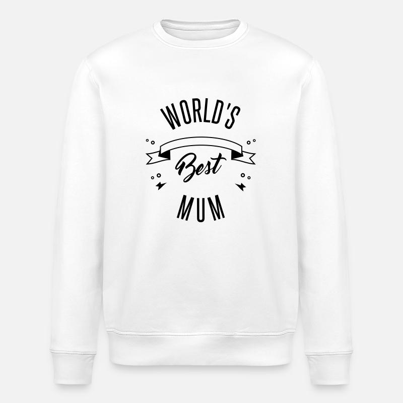 WORLD'S BEST MUM - Sweat bio ROLLER Stanley/Stella Unisexe - blanc