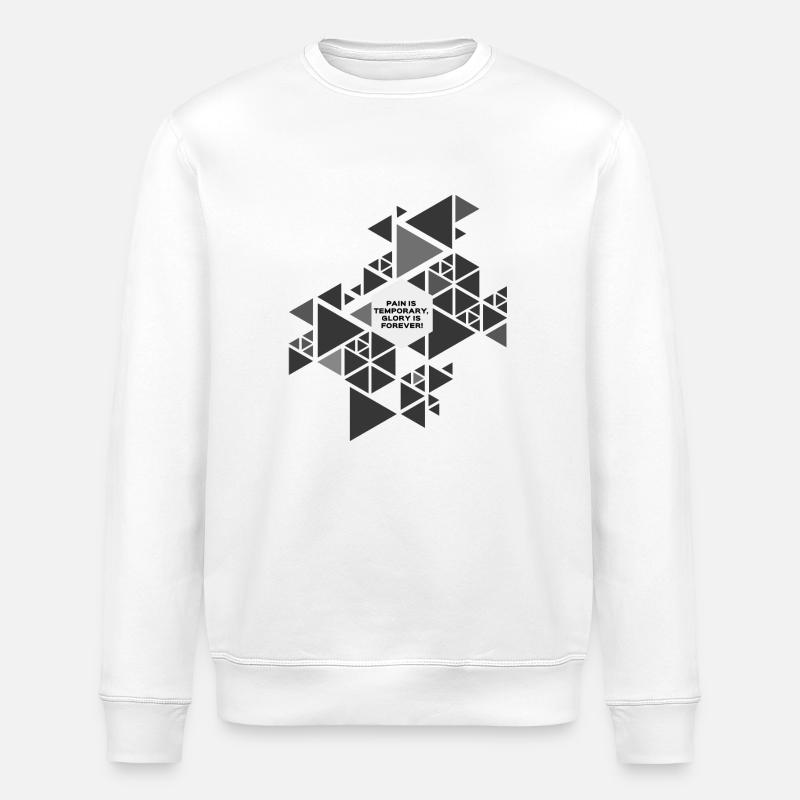 triangles - Stanley/Stella ROLLER Unisex Organic Sweatshirt - white