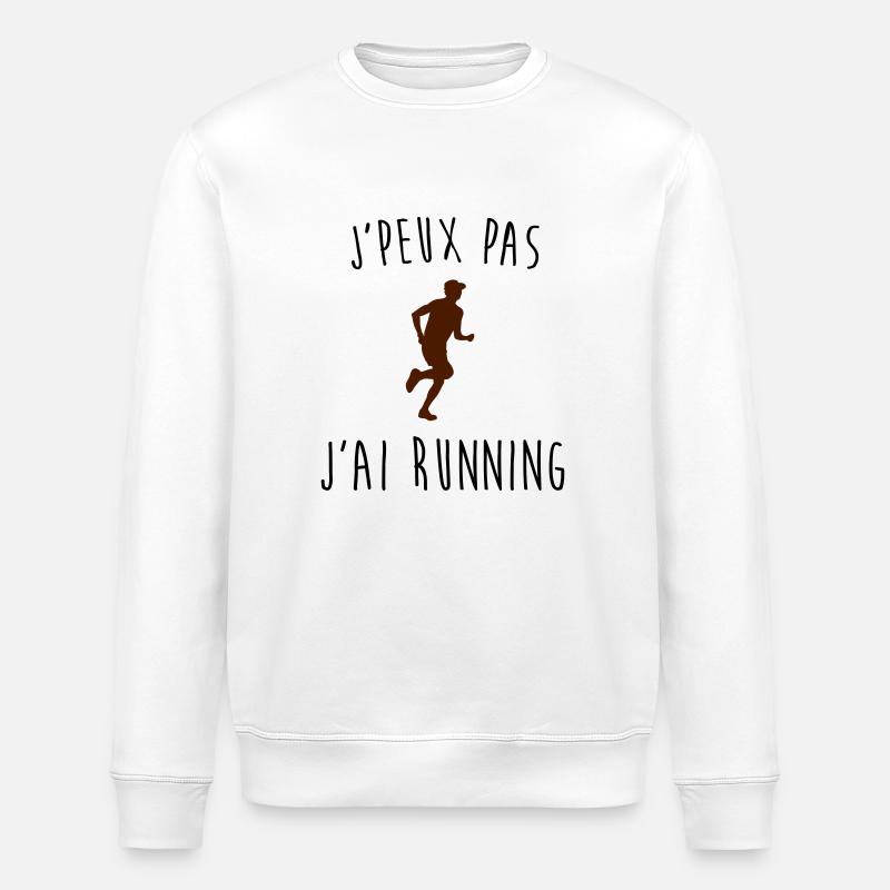 j'peux pas j'ai running - Sweat bio ROLLER Stanley/Stella Unisexe - blanc