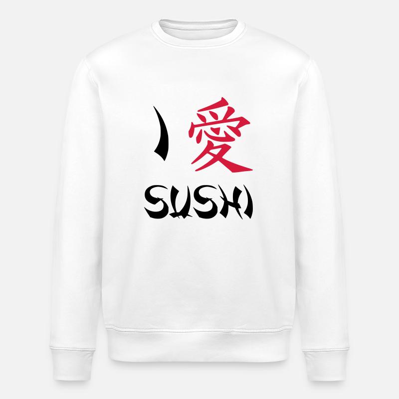 Ich liebe Sushi - Stanley/Stella Unisex Bio-Sweatshirt ROLLER - Weiß