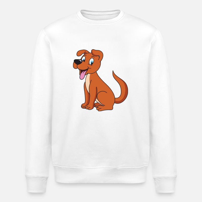 dog - Stanley/Stella ROLLER Unisex Organic Sweatshirt - white