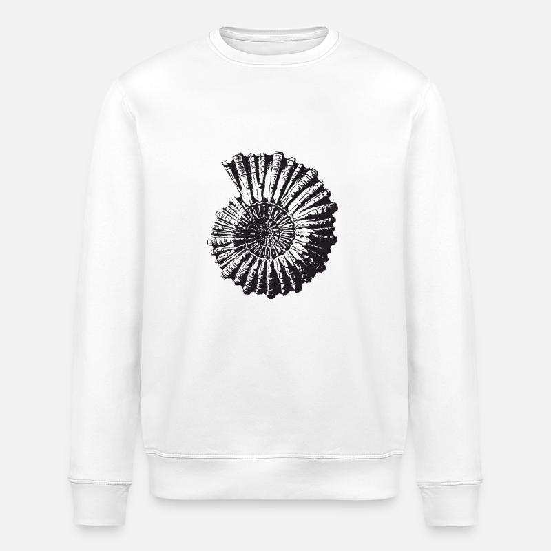 Stein Schnecke Retro - Stanley/Stella Unisex Bio-Sweatshirt ROLLER - Weiß