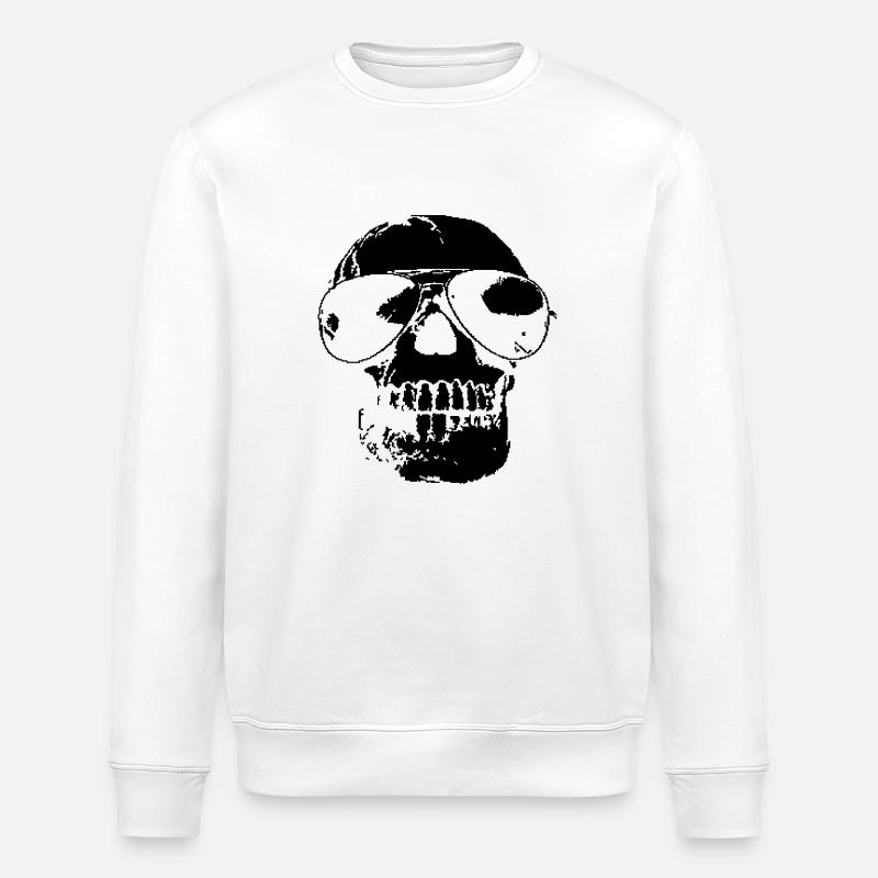 Cool Skull - Sweat bio ROLLER Stanley/Stella Unisexe - blanc