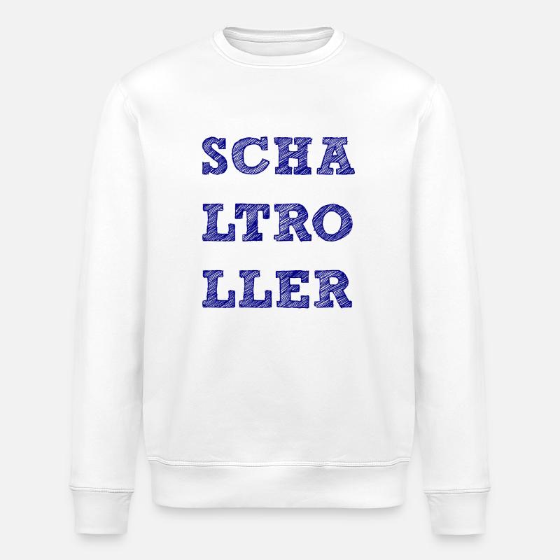 Schaltroller Schritzug schraffiert - Stanley/Stella Unisex Bio-Sweatshirt ROLLER - Weiß
