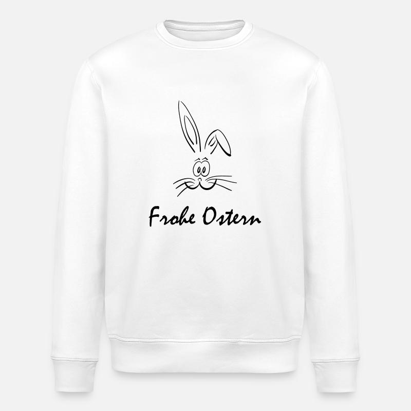 Happy Easter - Stanley/Stella ROLLER Unisex Organic Sweatshirt - white