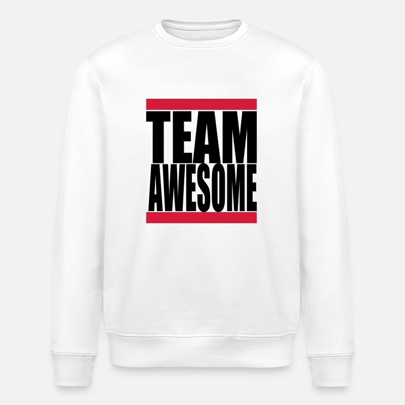 team awsome - Stanley/Stella ROLLER Unisex Organic Sweatshirt - white