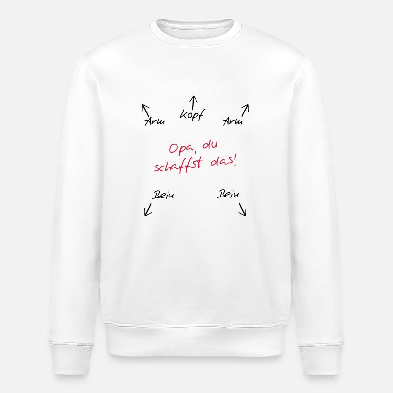 Opa du schaffst das - Stanley/Stella Unisex Bio-Sweatshirt ROLLER - Weiß
