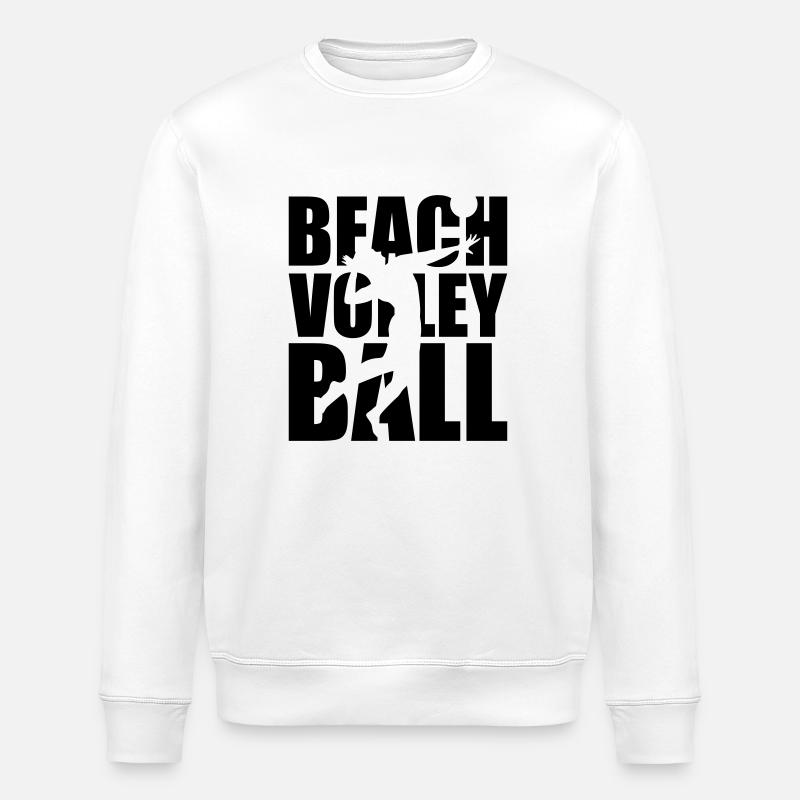 Beachvolleyball - Stanley/Stella Unisex Bio-Sweatshirt ROLLER - Weiß