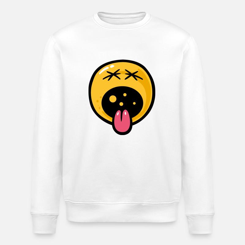 Smiley distaste - Sweat bio ROLLER Stanley/Stella Unisexe - blanc