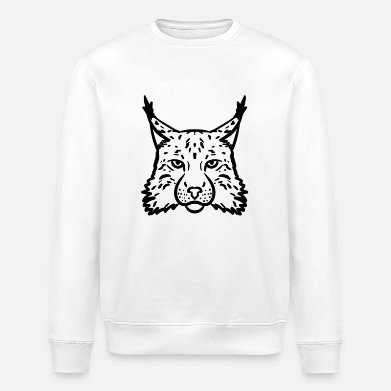 Luchs schwarz - Stanley/Stella Unisex Bio-Sweatshirt ROLLER - Weiß