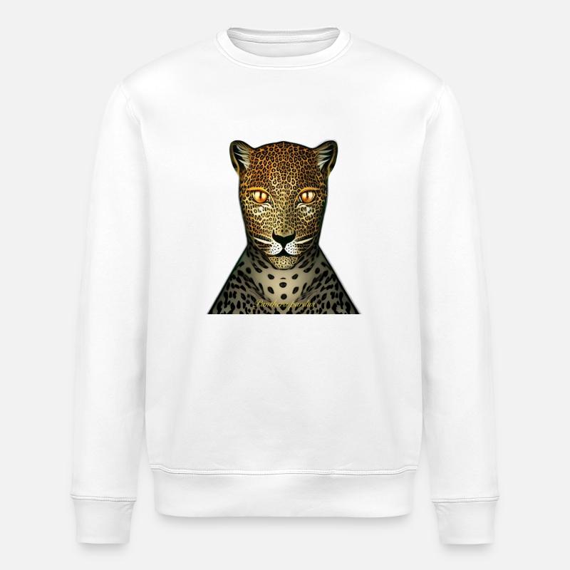 Léopard - Sweat bio ROLLER Stanley/Stella Unisexe - blanc
