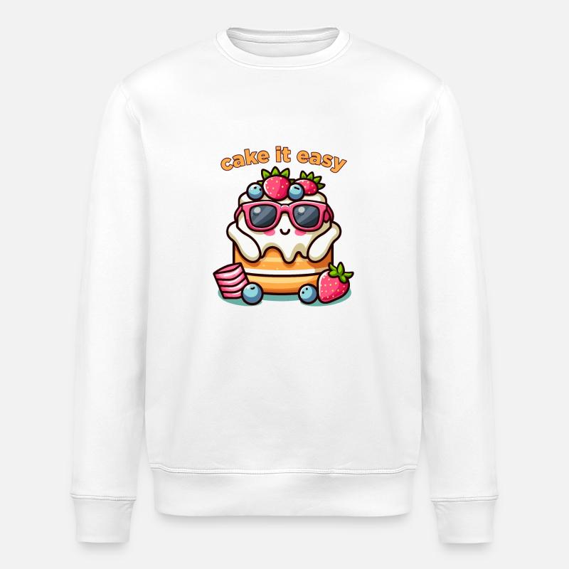 Gâteau en toute simplicité - Sweat bio ROLLER Stanley/Stella Unisexe - blanc