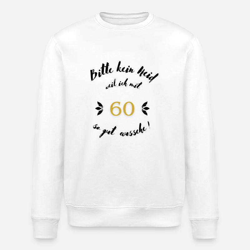 60er Schwarz - Stanley/Stella Unisex Bio-Sweatshirt ROLLER - Weiß
