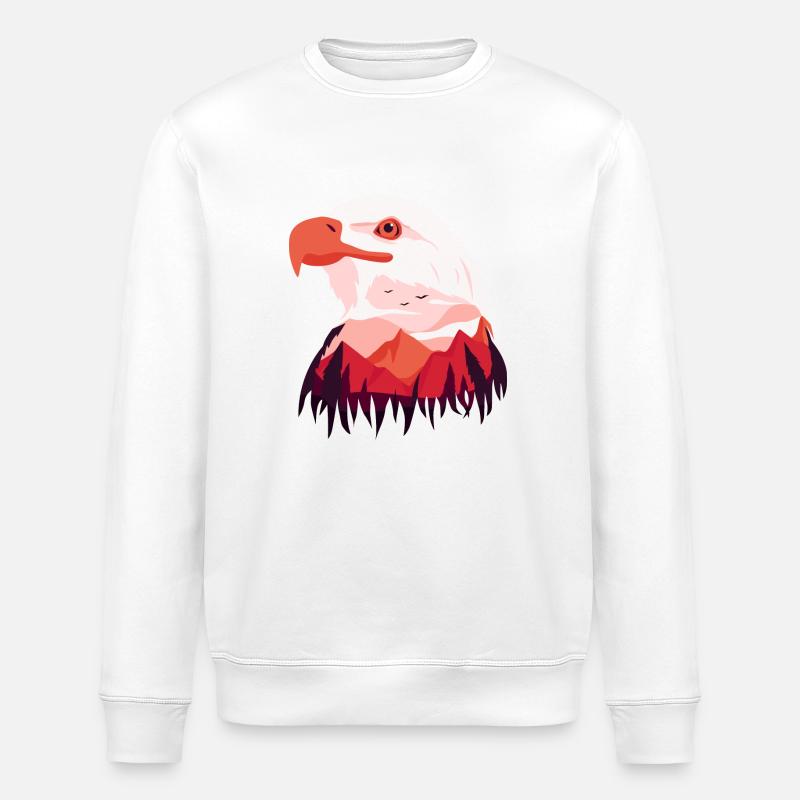 Adler Weißkopfseeadler - Stanley/Stella Unisex Bio-Sweatshirt ROLLER - Weiß