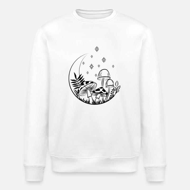 Nacht-Pilze - Stanley/Stella Unisex Bio-Sweatshirt ROLLER - Weiß