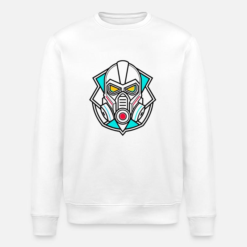 Gasmaske - Stanley/Stella Unisex Bio-Sweatshirt ROLLER - Weiß