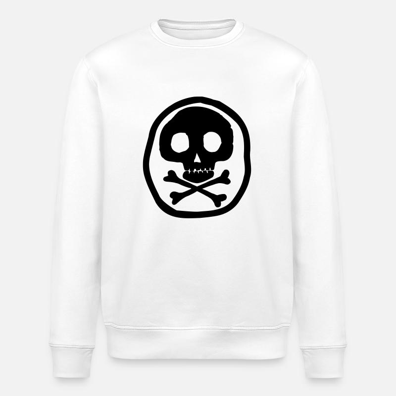 Schädel & Knochen - Stanley/Stella Unisex Bio-Sweatshirt ROLLER - Weiß