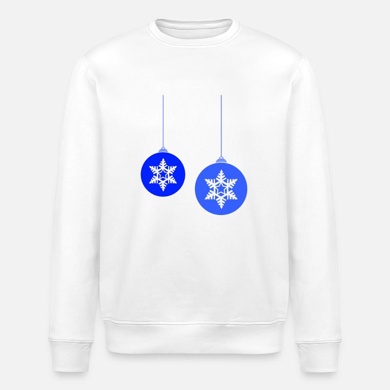 Boules de Noël star frost - Sweat bio ROLLER Stanley/Stella Unisexe - blanc