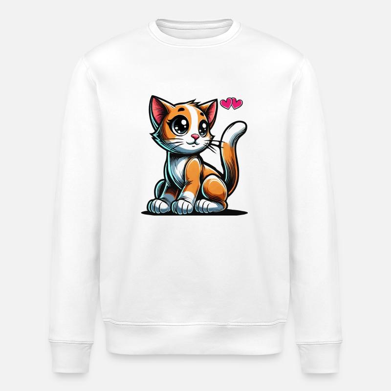 Amour des chats - Sweat bio ROLLER Stanley/Stella Unisexe - blanc
