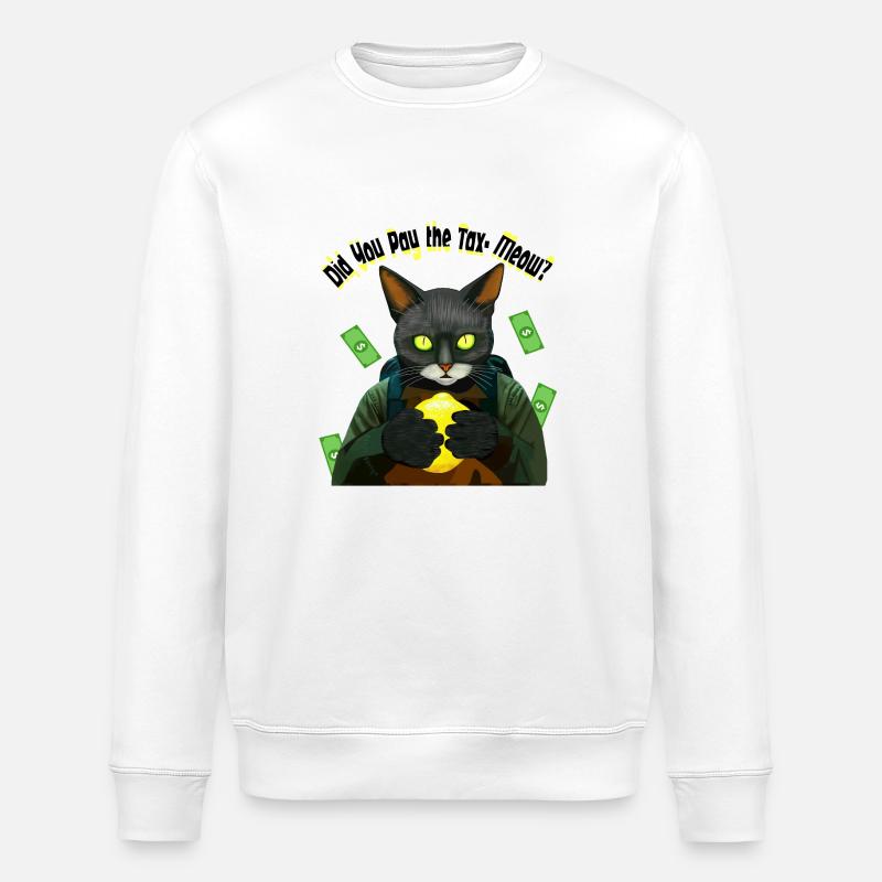 Le collecteur d’impôts Cyber Cat - Sweat bio ROLLER Stanley/Stella Unisexe - blanc