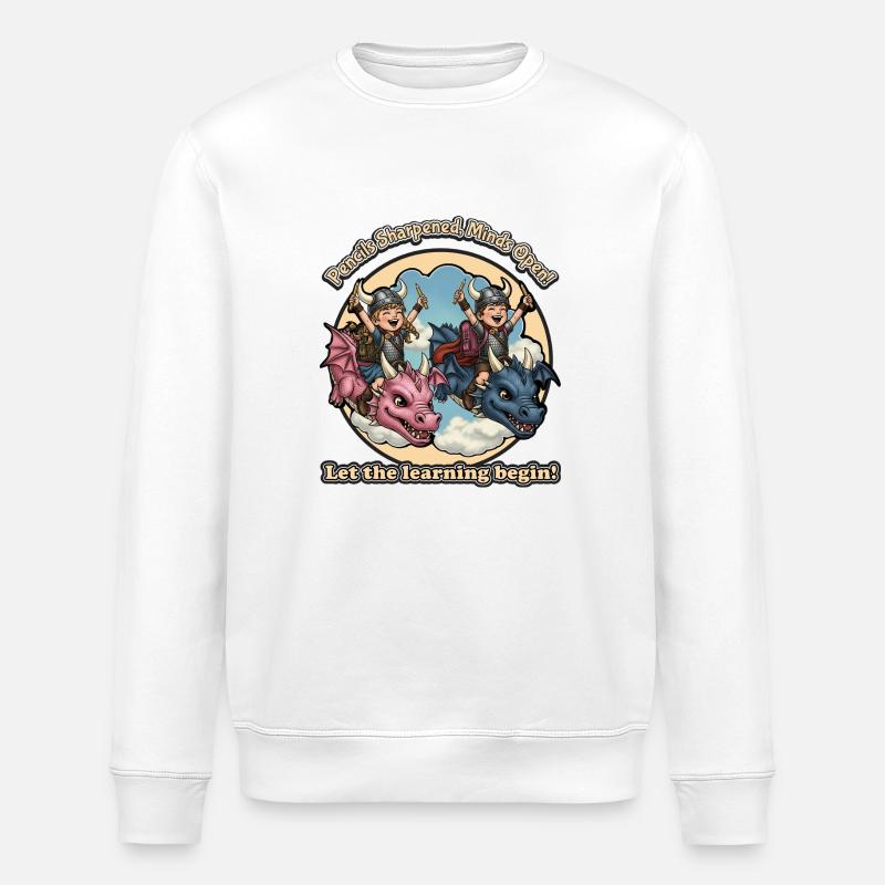 Liebe meine Schule | Lebendige Schulkunst - Stanley/Stella Unisex Bio-Sweatshirt ROLLER - Weiß