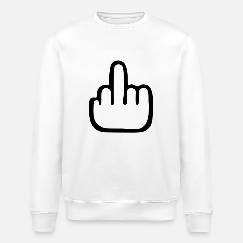 Doigt d'honneur - Sweat bio ROLLER Stanley/Stella Unisexe - blanc