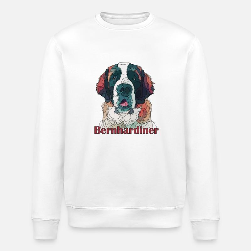 St. bernard - Stanley/Stella ROLLER Unisex Organic Sweatshirt - white