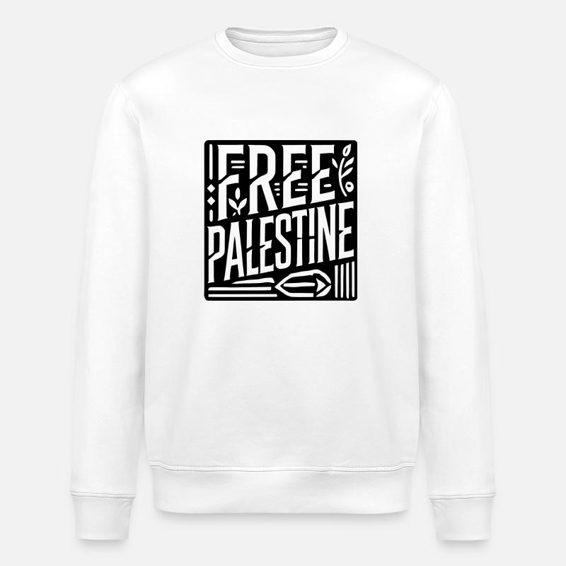 Free palestine - Stanley/Stella Unisex Bio-Sweatshirt ROLLER - Weiß