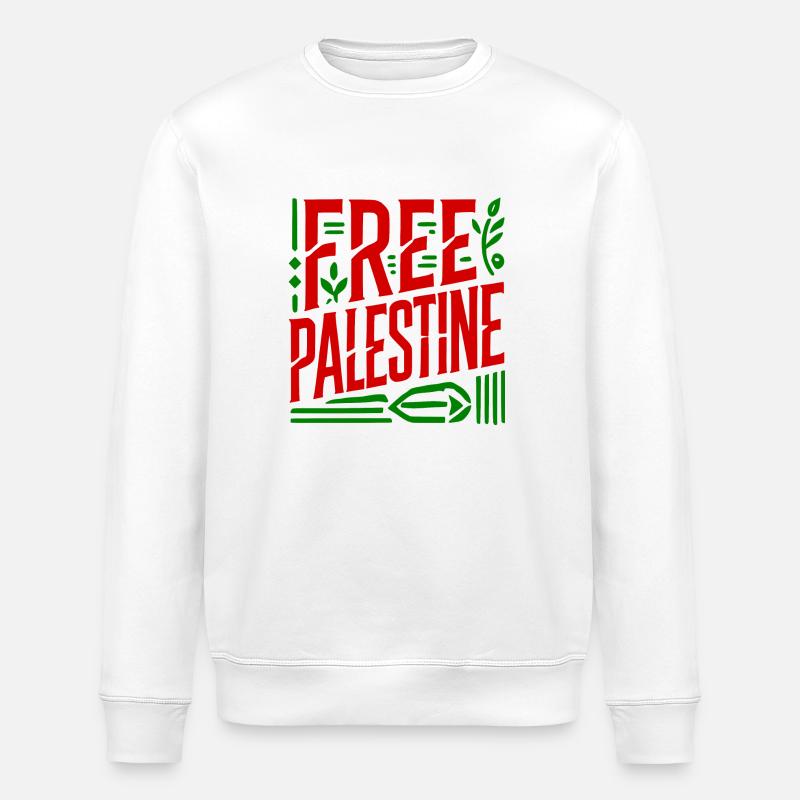 Free palestine - Stanley/Stella Unisex Bio-Sweatshirt ROLLER - Weiß