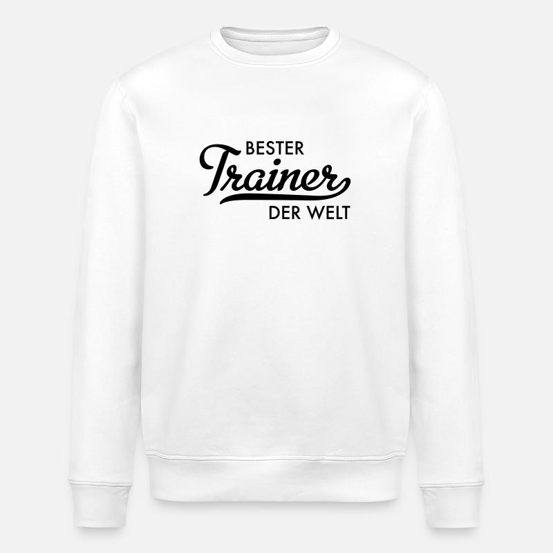 bester trainer der welt - Stanley/Stella Unisex Bio-Sweatshirt ROLLER - Weiß