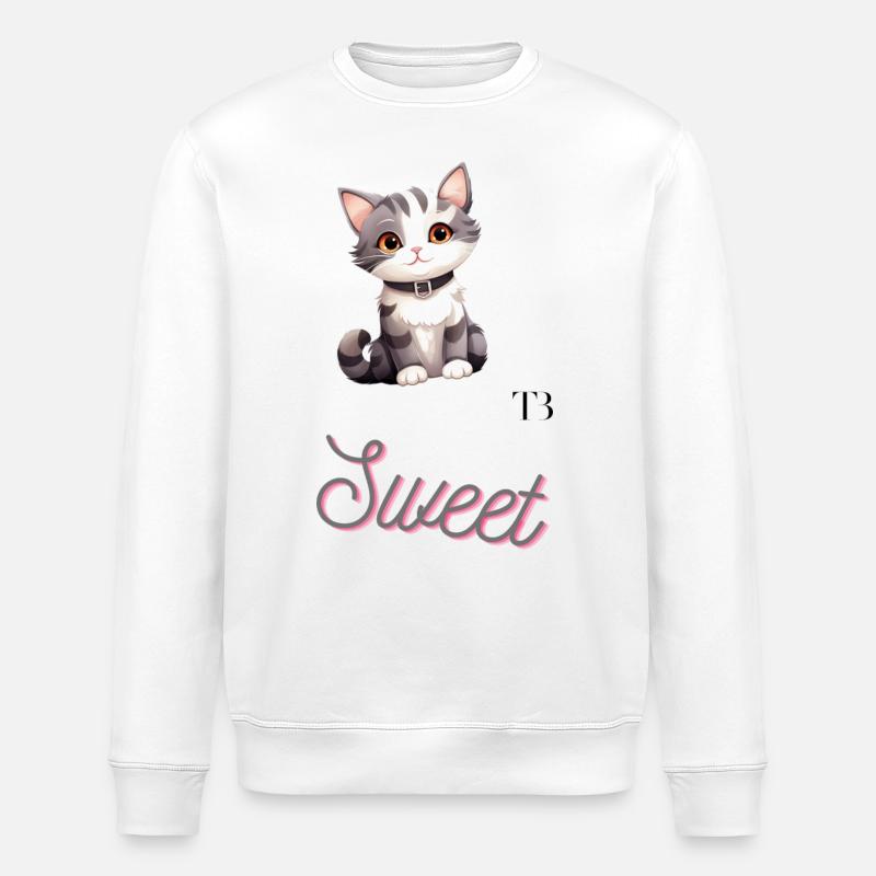 Chat mignon - Sweat bio ROLLER Stanley/Stella Unisexe - blanc