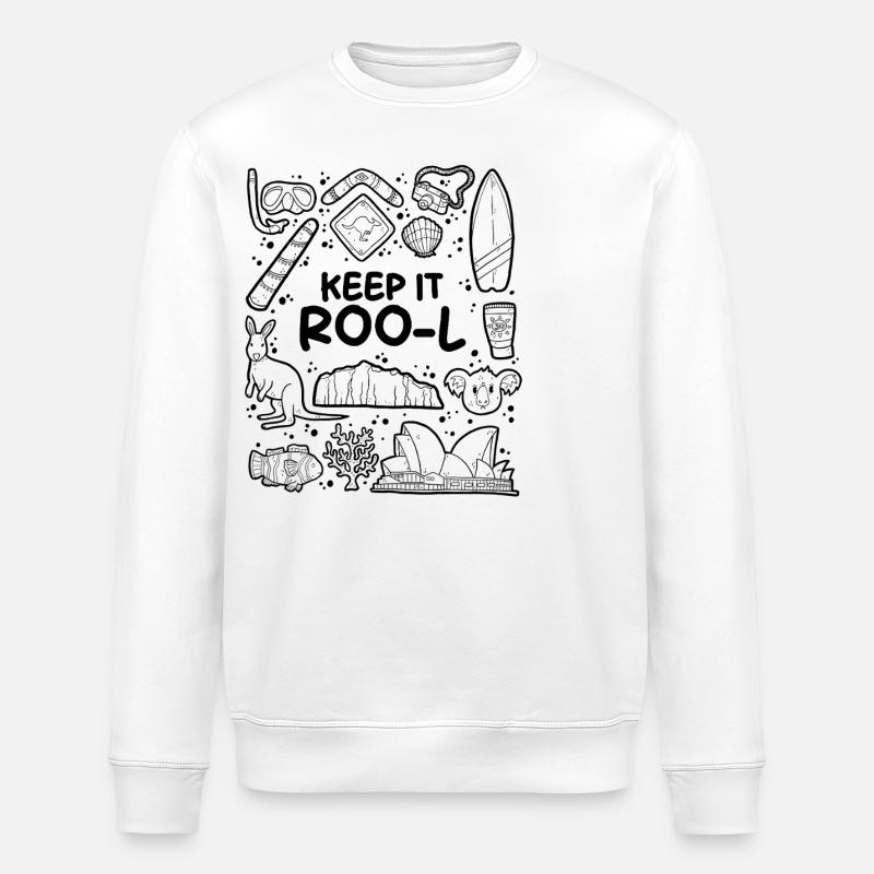 Keep it roo-l - Stanley/Stella ROLLER Unisex Organic Sweatshirt - white
